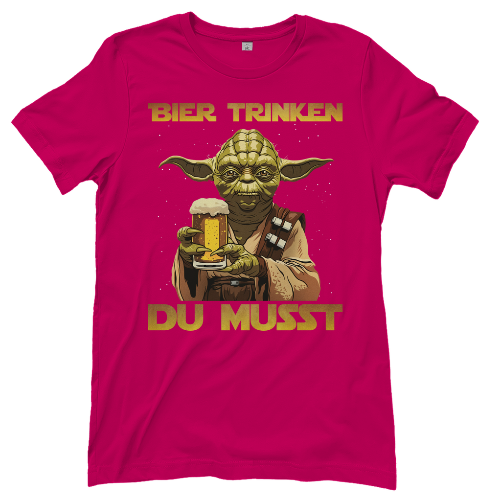 Bier trinken du musst - Yoda Star Wars - Damenshirt