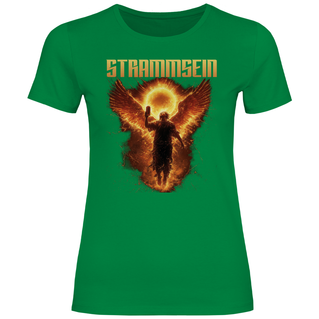Strammsein Du Ich Wir Bier - Damenshirt Kelly Green