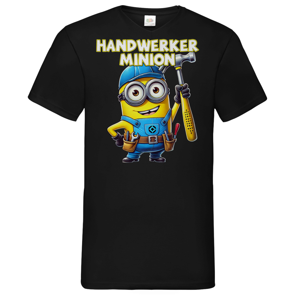 Handwerker Minion - Herren V-Neck Shirt
