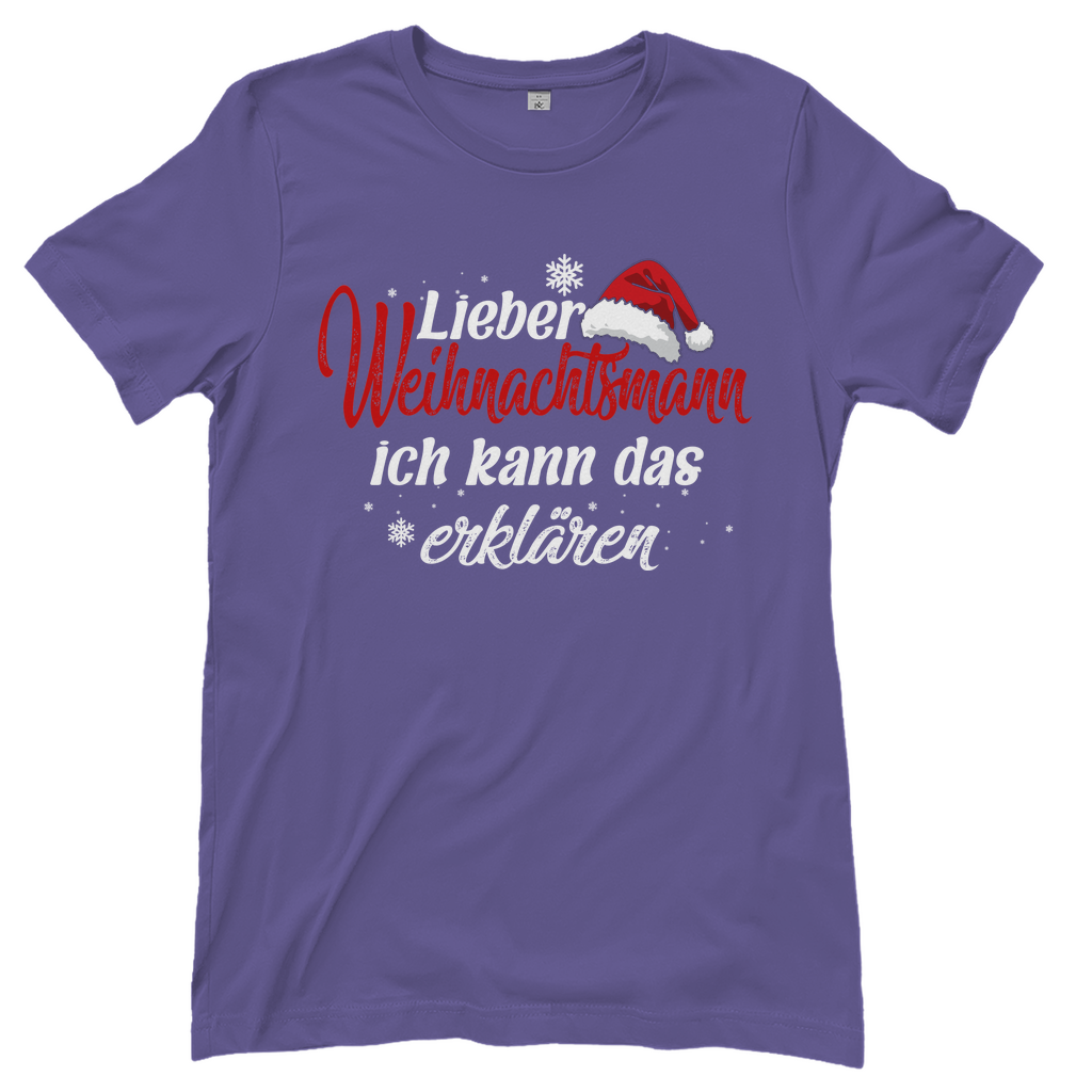 Lieber Weihnachtsmann Partnerlook - ich kann das erklären - Damenshirt Millennial Lilac