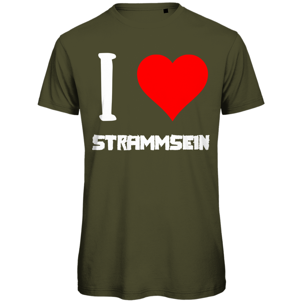 I love Strammsein - Herren Premium Bio T-Shirt Khaki