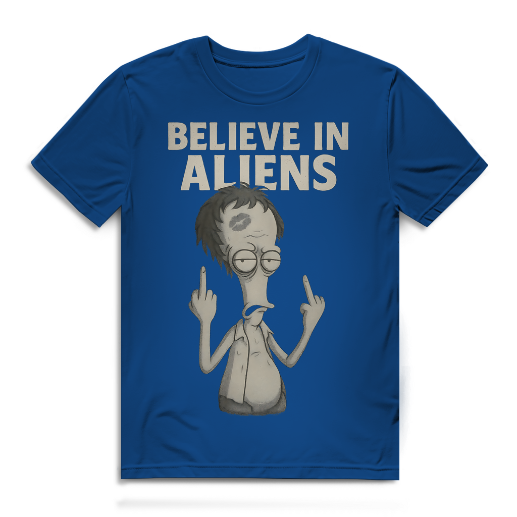 Roger Smith American Dad Believe in Aliens - Herren Premium Bio T-Shirt Royal Blue