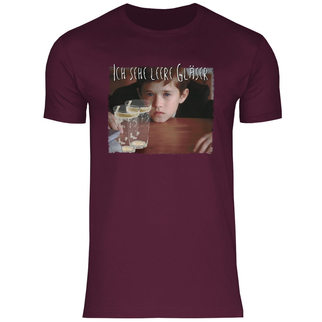 Ich sehe leere Gläser - Herren Shirt Burgundy