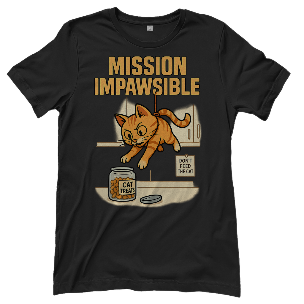 Mission Impawsible Katze - Damen T-Shirt Black