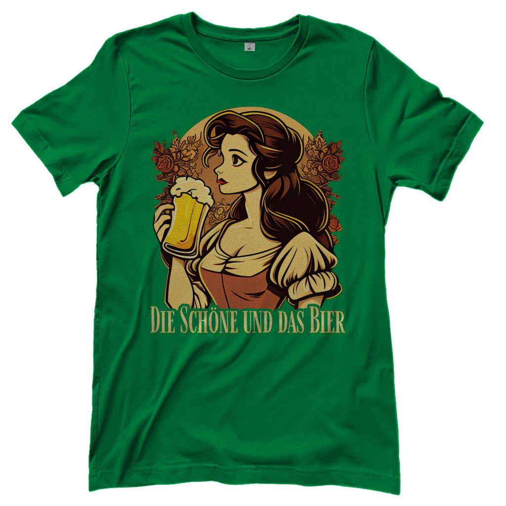 Die Schöne und das Bier Belle - Damenshirt Kelly Green