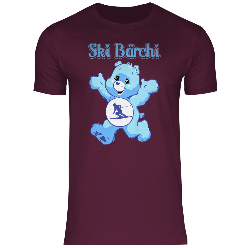Ski Bärchi - Glücksbärchi - Herren Shirt Burgundy