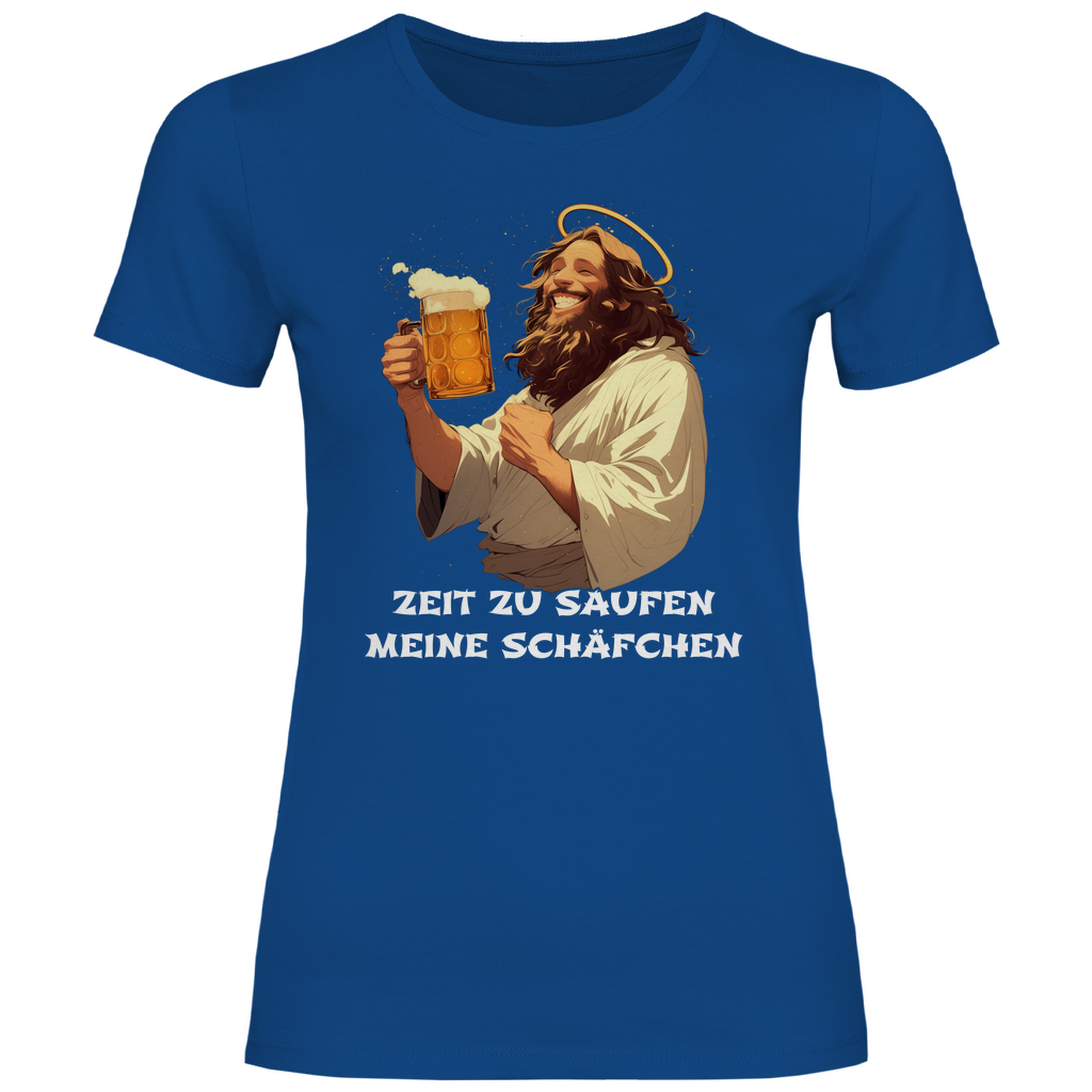 Zeit zu saufen meine Schäfchen - Damenshirt Royal Blue