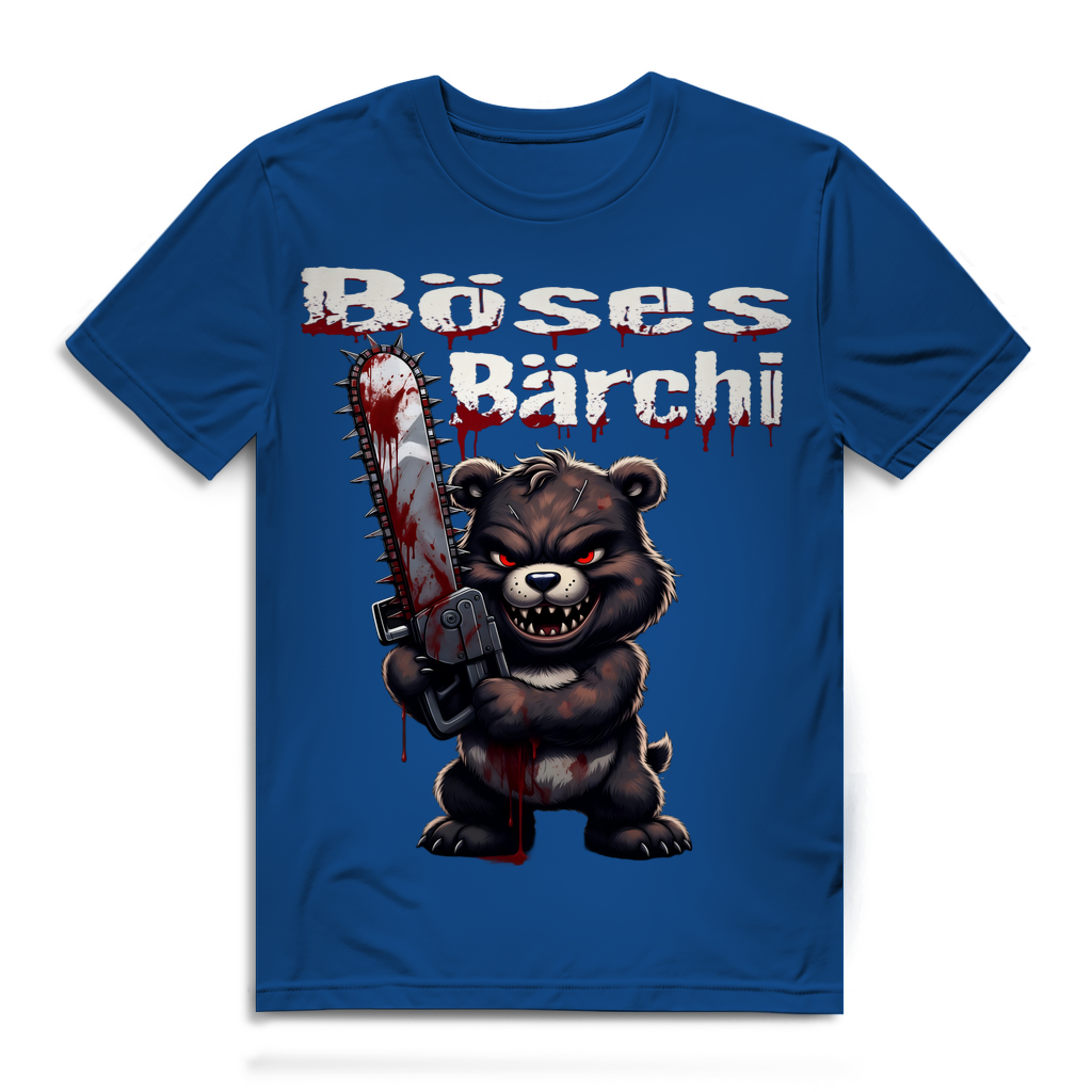 Böses Bärchi Kettensäge Herren Premium Bio T-Shirt Royal Blue