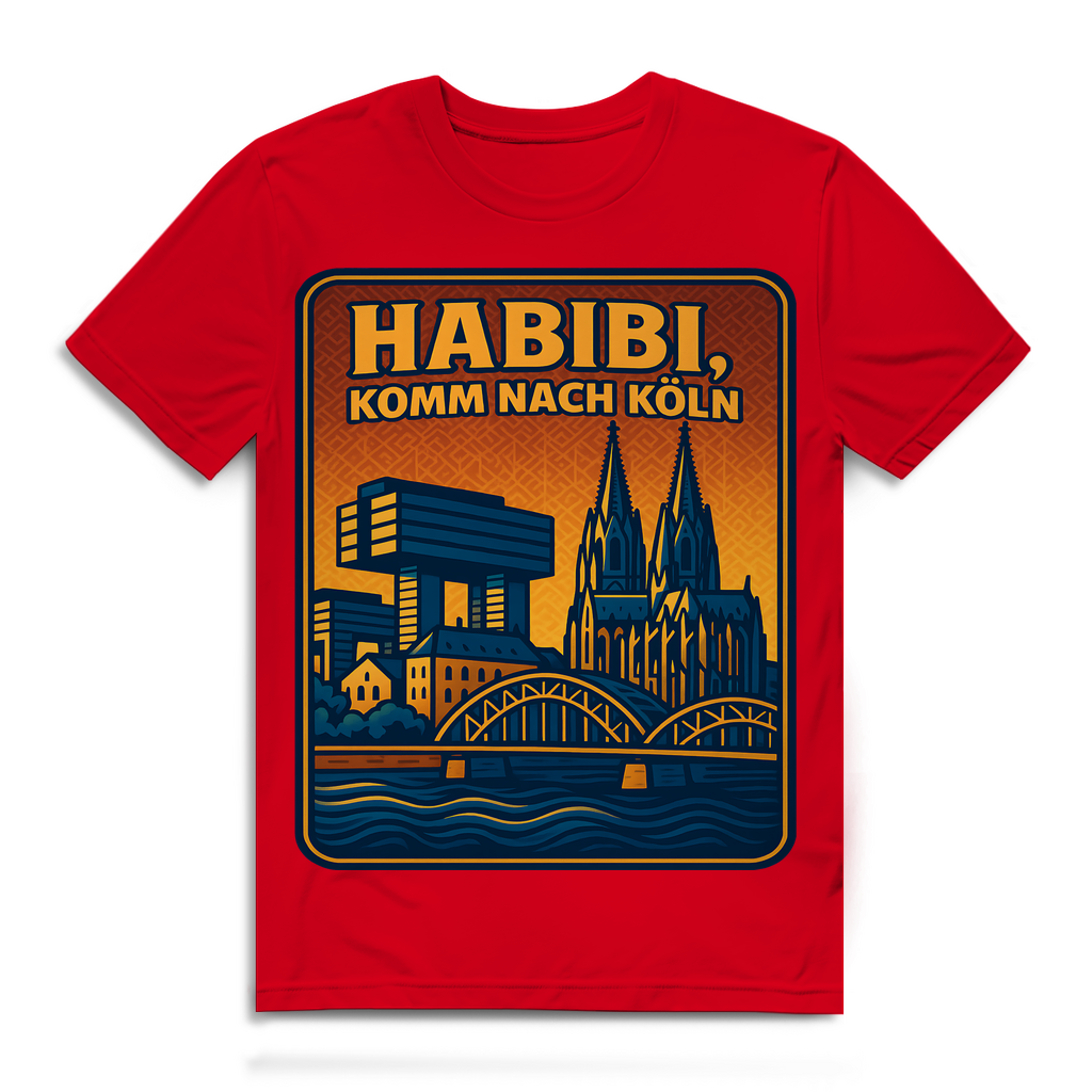 Habibi komm nach Köln - Herren Premium Bio T-Shirt Red