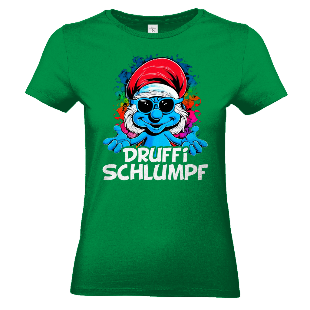 Druffi Schlumpf Grafik - Damenshirt Kelly Green