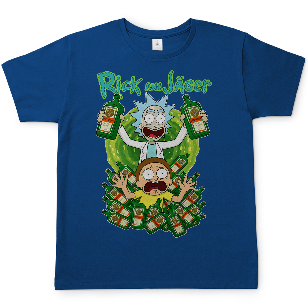 Rick and Jäger mit Morty Jägermeister - Herren T-Shirt