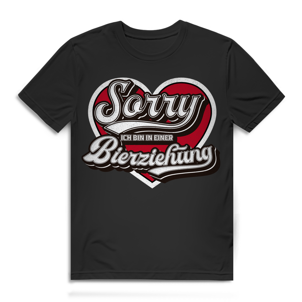 Sorry ich bin in einer Bierziehung T-Shirt Männer – Lustiger Bierspruch Black