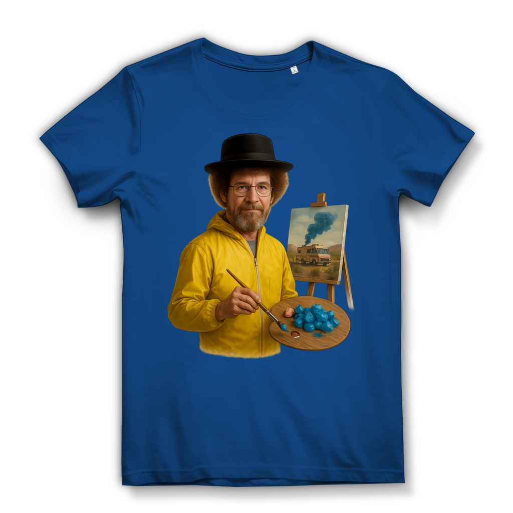 Bob Ross x Walter White Breaking Bad Mashup - Damen Premium Bio T-Shirt Royal Blue