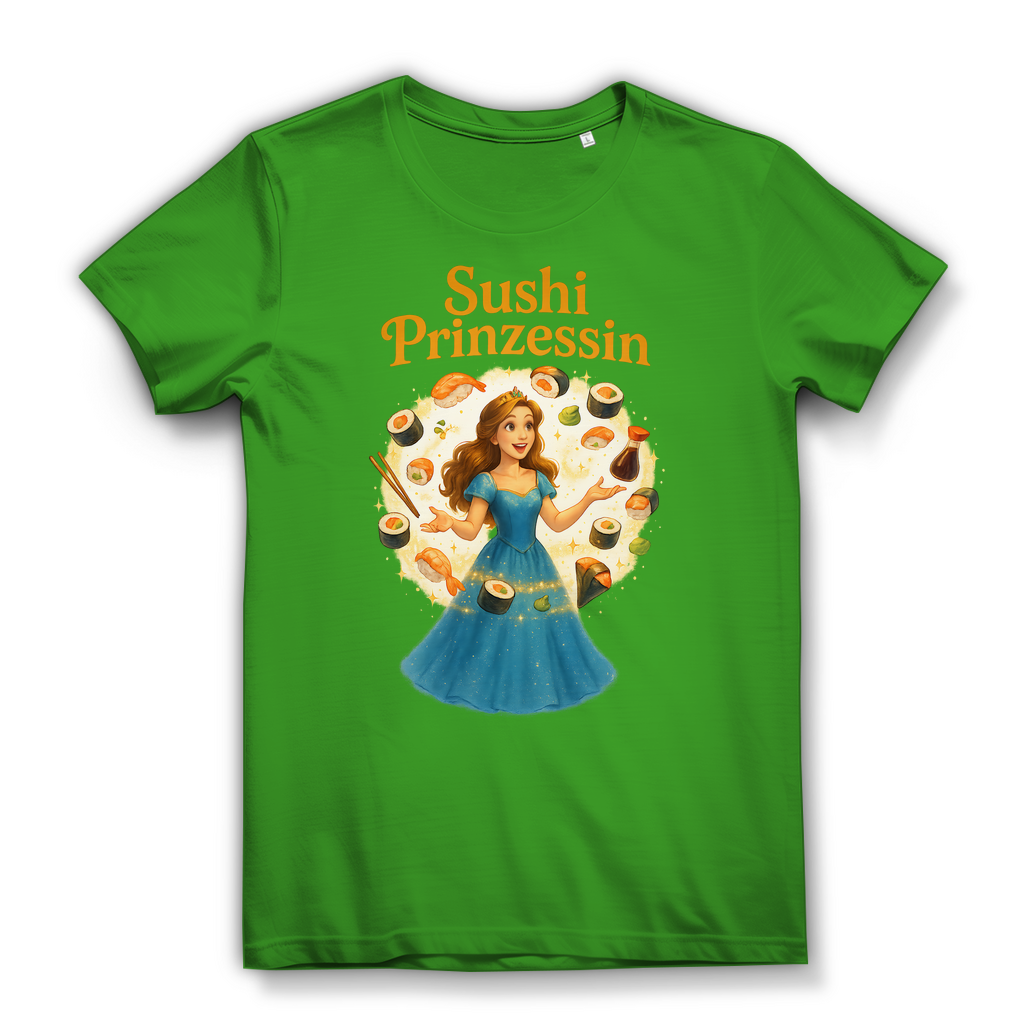 Sushi Prinzessin - Damen Premium Bio T-Shirt Real Green