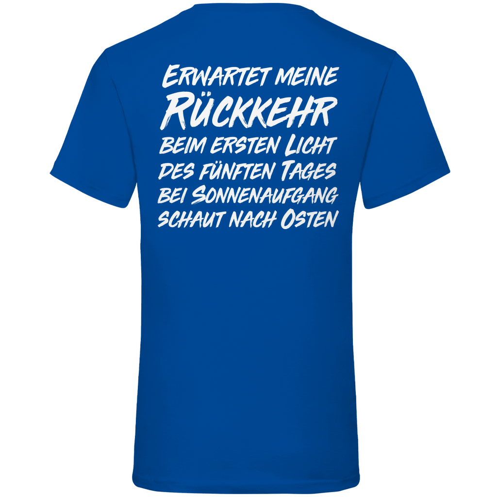 Gönndalf der Blaue Gandalf Toon - Beidseitiger Druck - Herren V-Neck Shirt