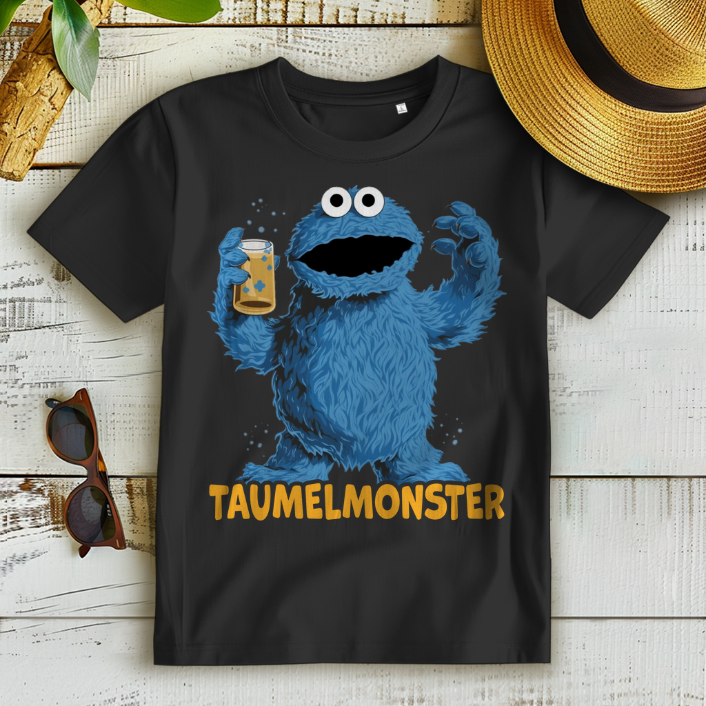 Taumelmonster Krümelmonster Sesamstraße Bier - Schwarzes Damen Premium Bio T-Shirt Black