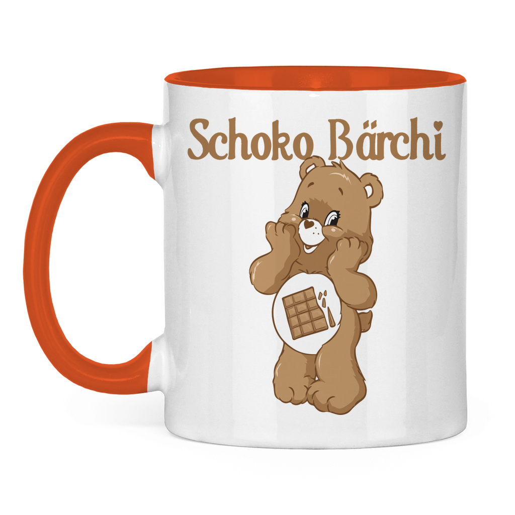 Schoko Bärchi - Glücksbärchi - Tasse zweifarbig Orange