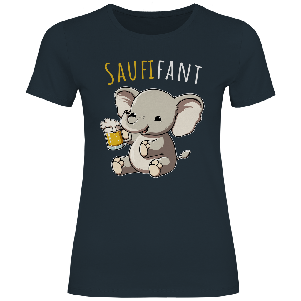 Saufifant - Damenshirt Dark Grey Solid