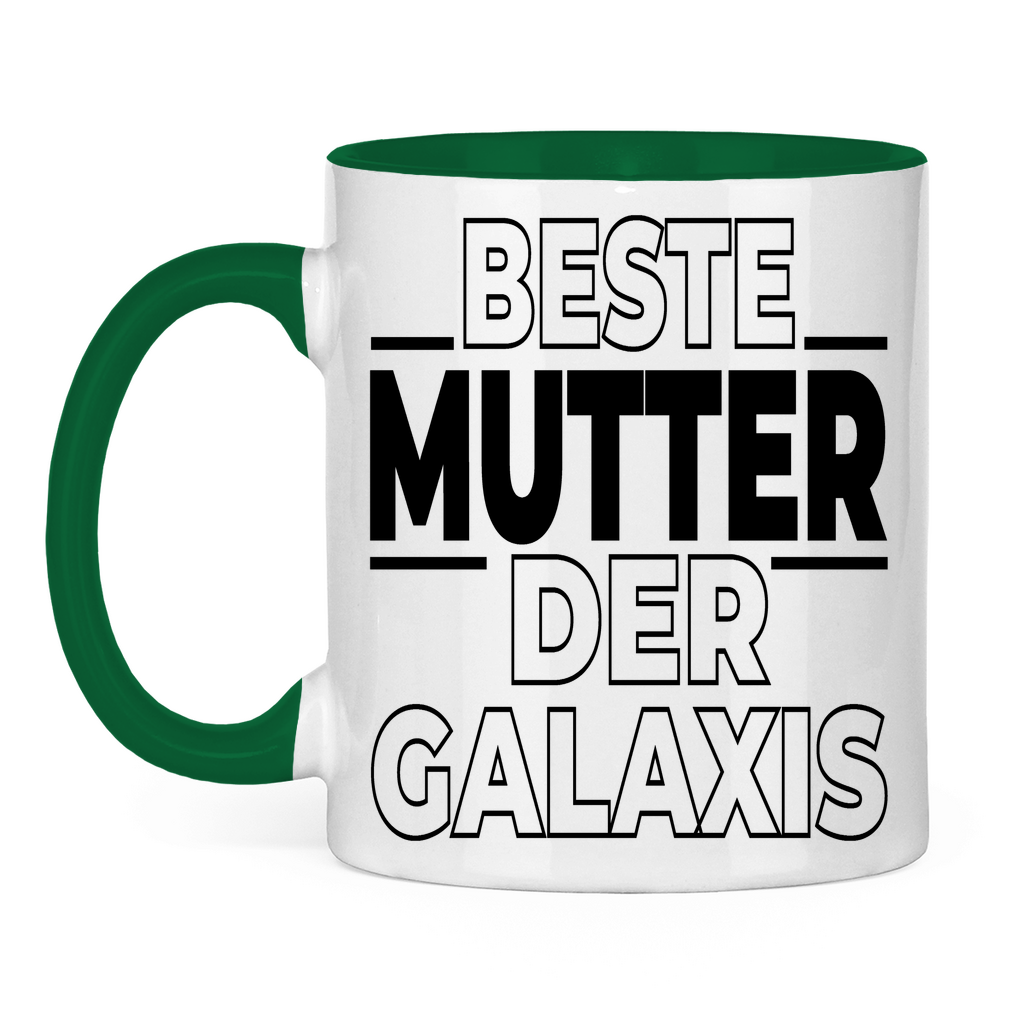 Beste Mutter der Galaxis - Tasse zweifarbig Green