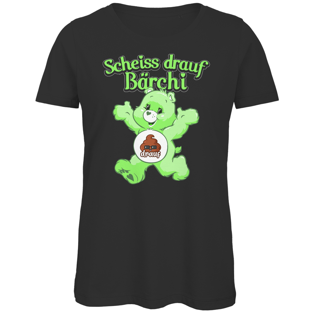 Scheiss drauf Bärchi - Glücksbärchi - Damen Premium Bio T-Shirt Black