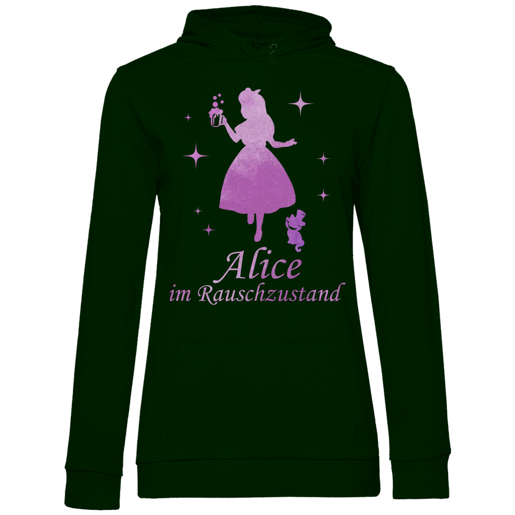 Alice im Rauschzustand - Prinzessin Aquarell - Damen Hoodie Forest Green
