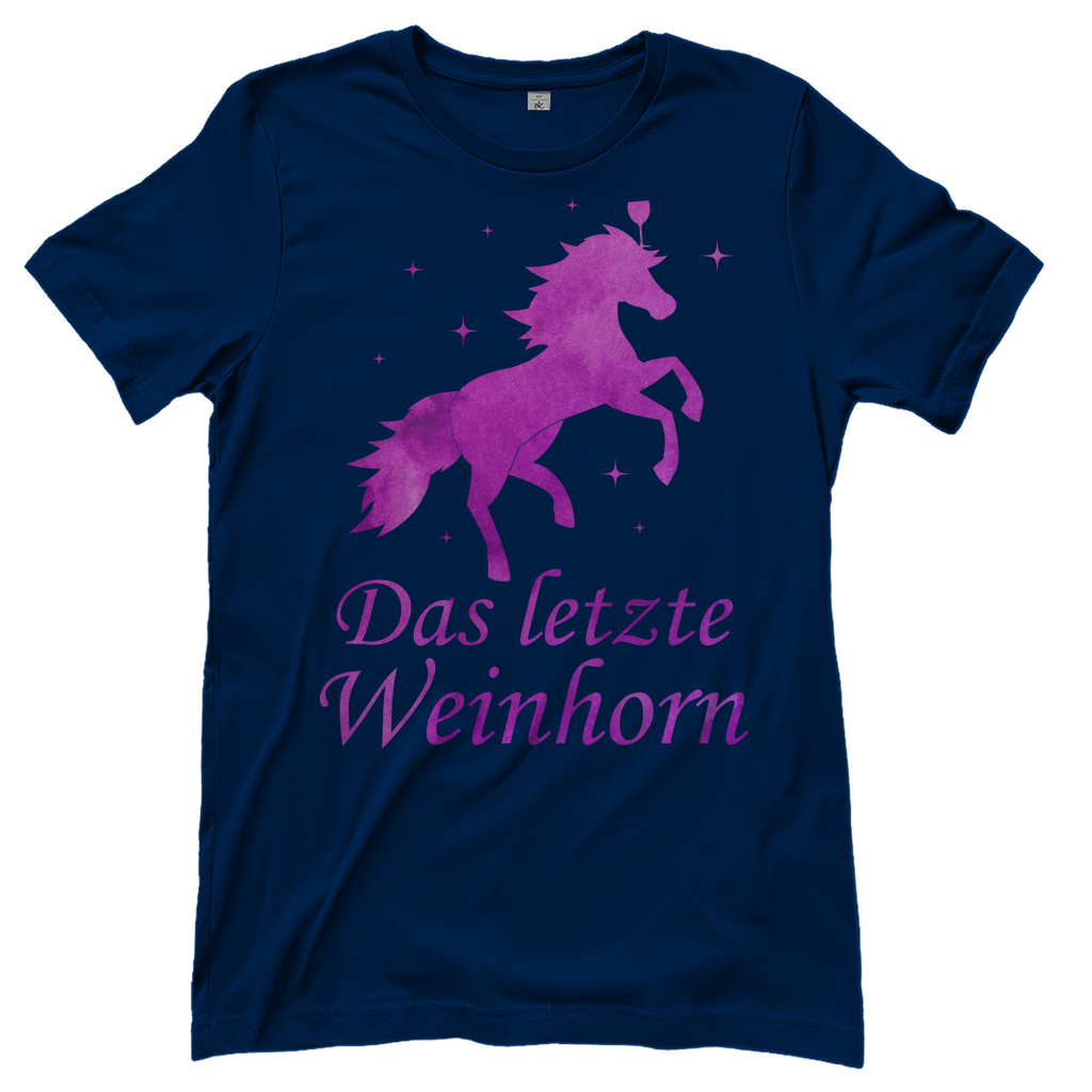 Das letzte Weinhorn - Prinzessin Aquarell - Damenshirt Navy