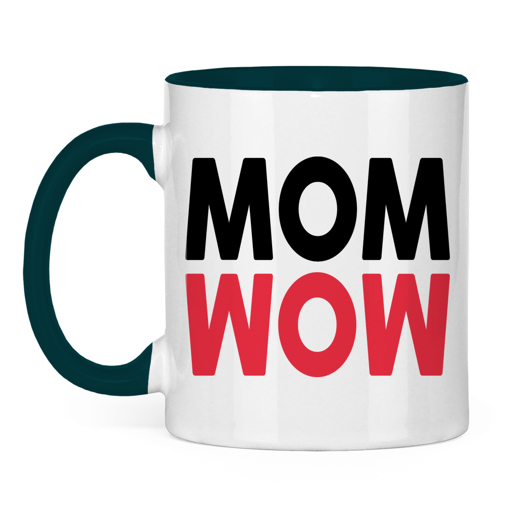 MOM WOW - Tasse zweifarbig Petrol