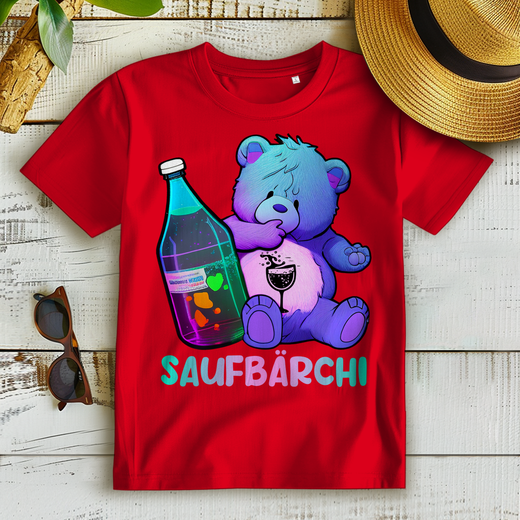 Saufbärchi - Glücksbärchi - Damen Premium Bio T-Shirt