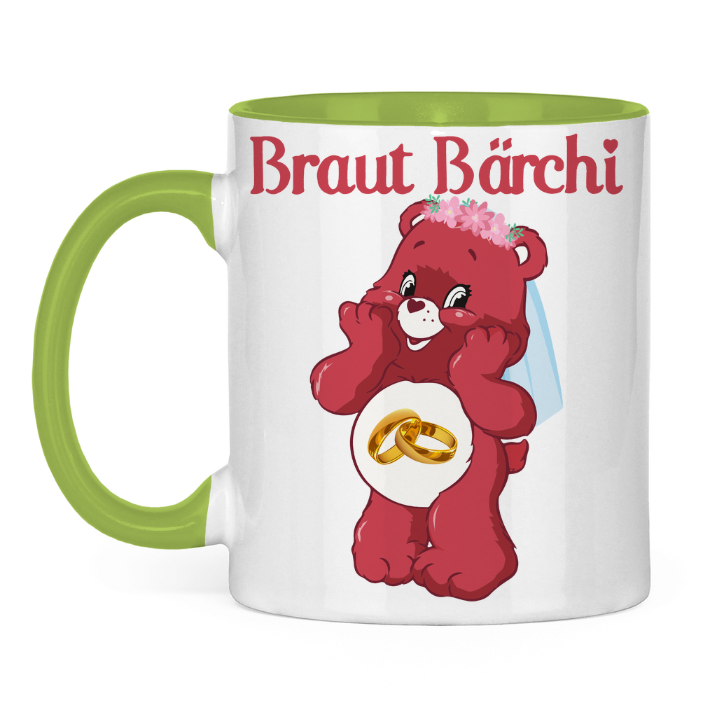 Braut Bärchi - Glücksbärchi - Tasse zweifarbig Light Green