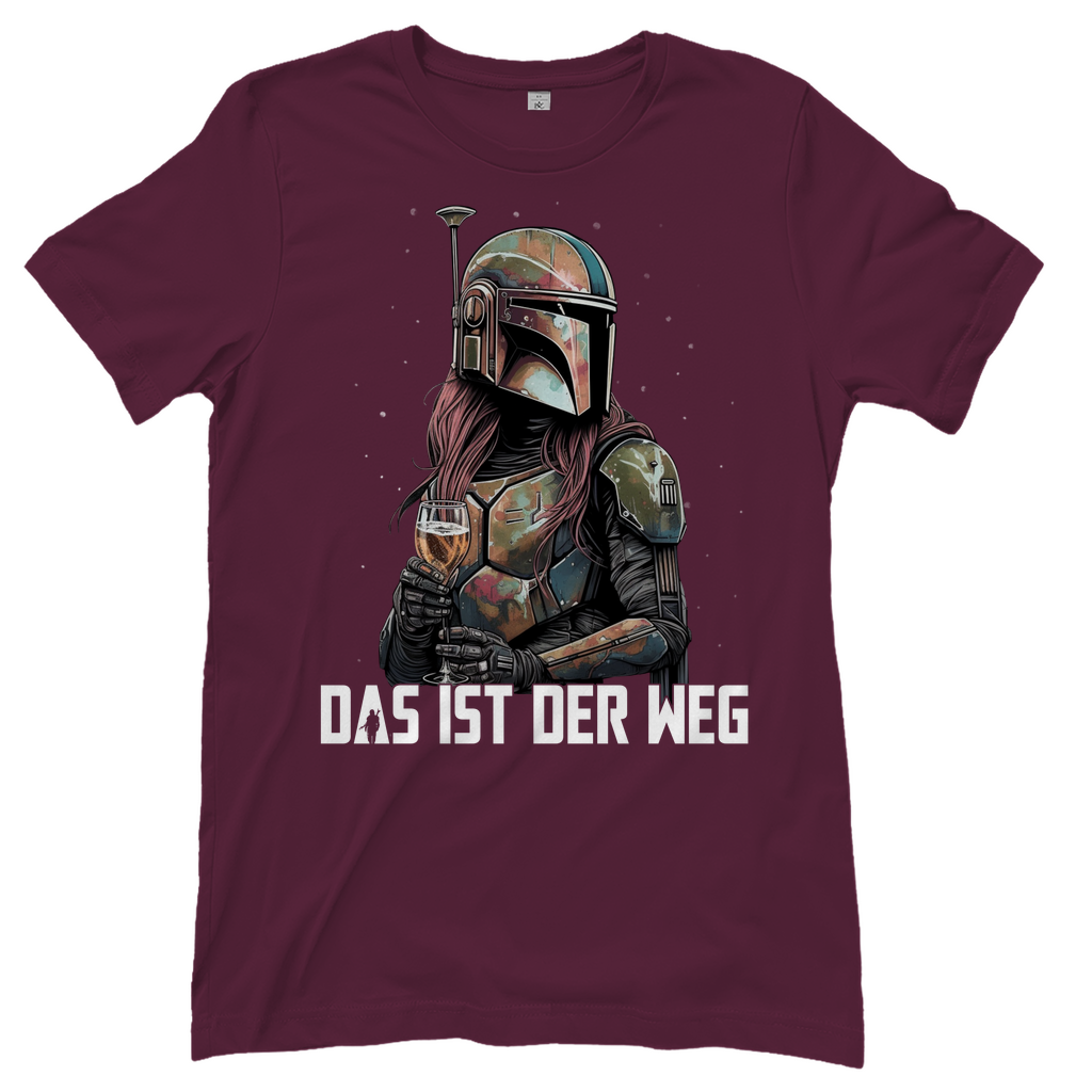 Das ist der Weg - Mandalorianerin Wein - Damenshirt Burgundy