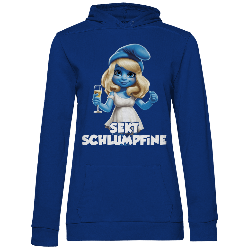 Sekt Schlumpfine Grafik - Damen Hoodie Royal