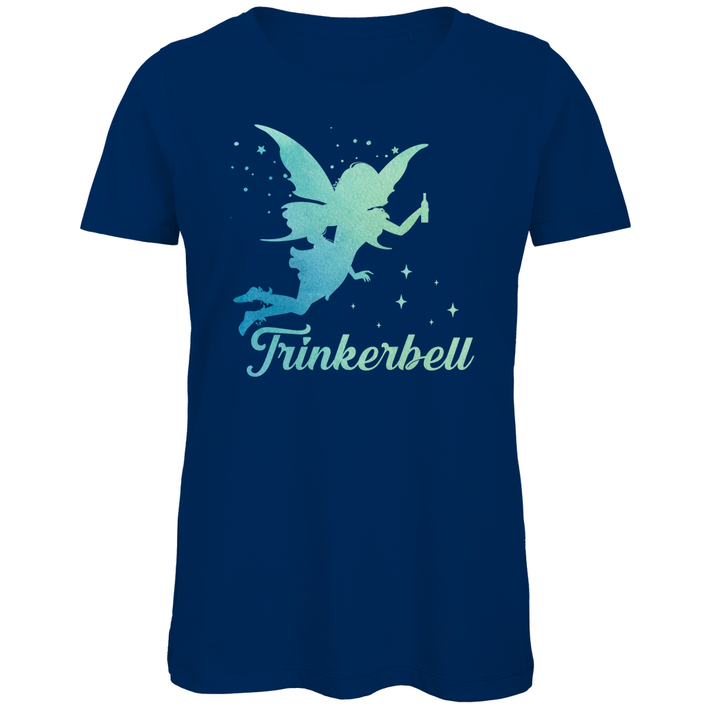 Trinkerbell - Prinzessin Aquarell - Damen Premium Bio T-Shirt Navy
