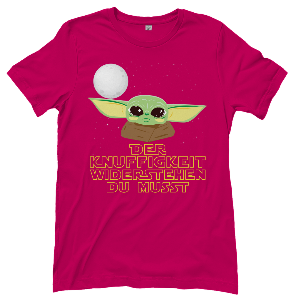 Der Knuffigkeit widerstehen du musst - Baby Yoda Grogu - Damenshirt