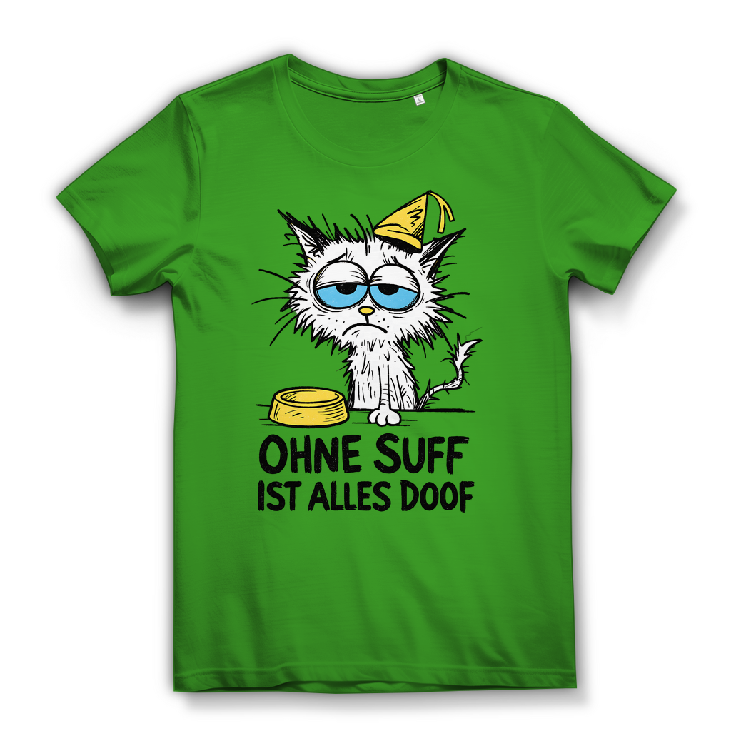 Suffkatze ohne Suff ist alles Doof - Damen Premium Bio T-Shirt Real Green