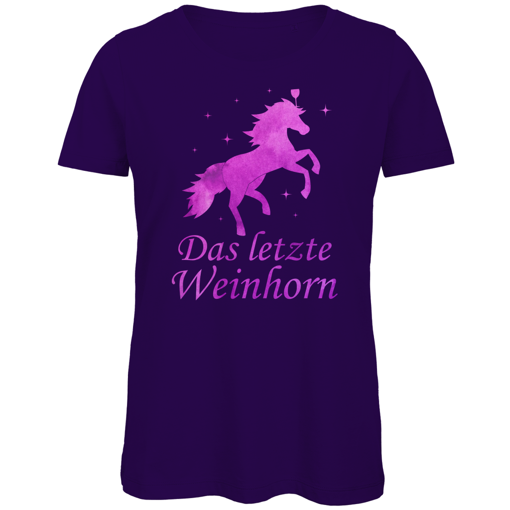 Das letzte Weinhorn - Prinzessin Aquarell - Damen Premium Bio T-Shirt Urban Purple