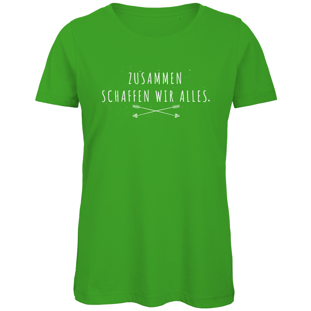 Zusammen schaffen wir alles - Damen Premium Bio T-Shirt Real Green