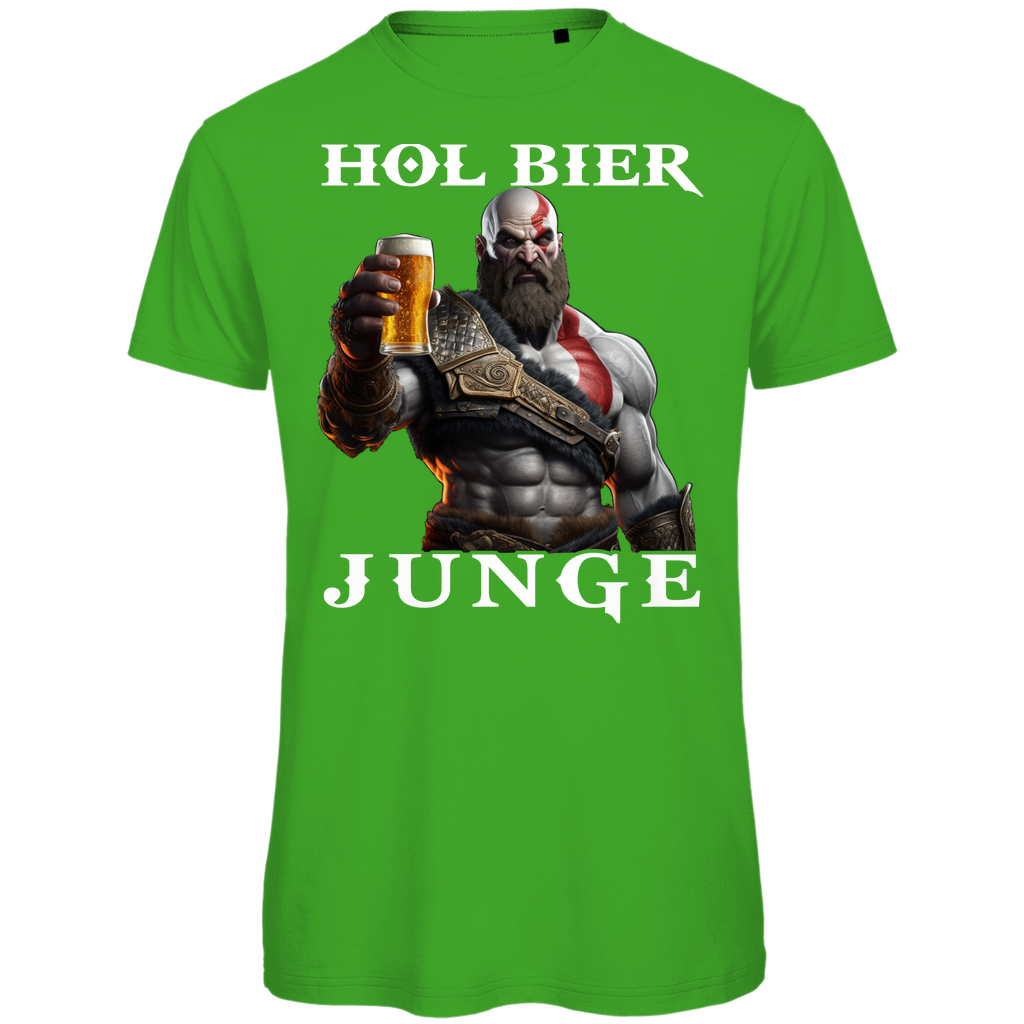 Kratos God of War hol Bier Junge - Herren Premium Bio T-Shirt Real Green