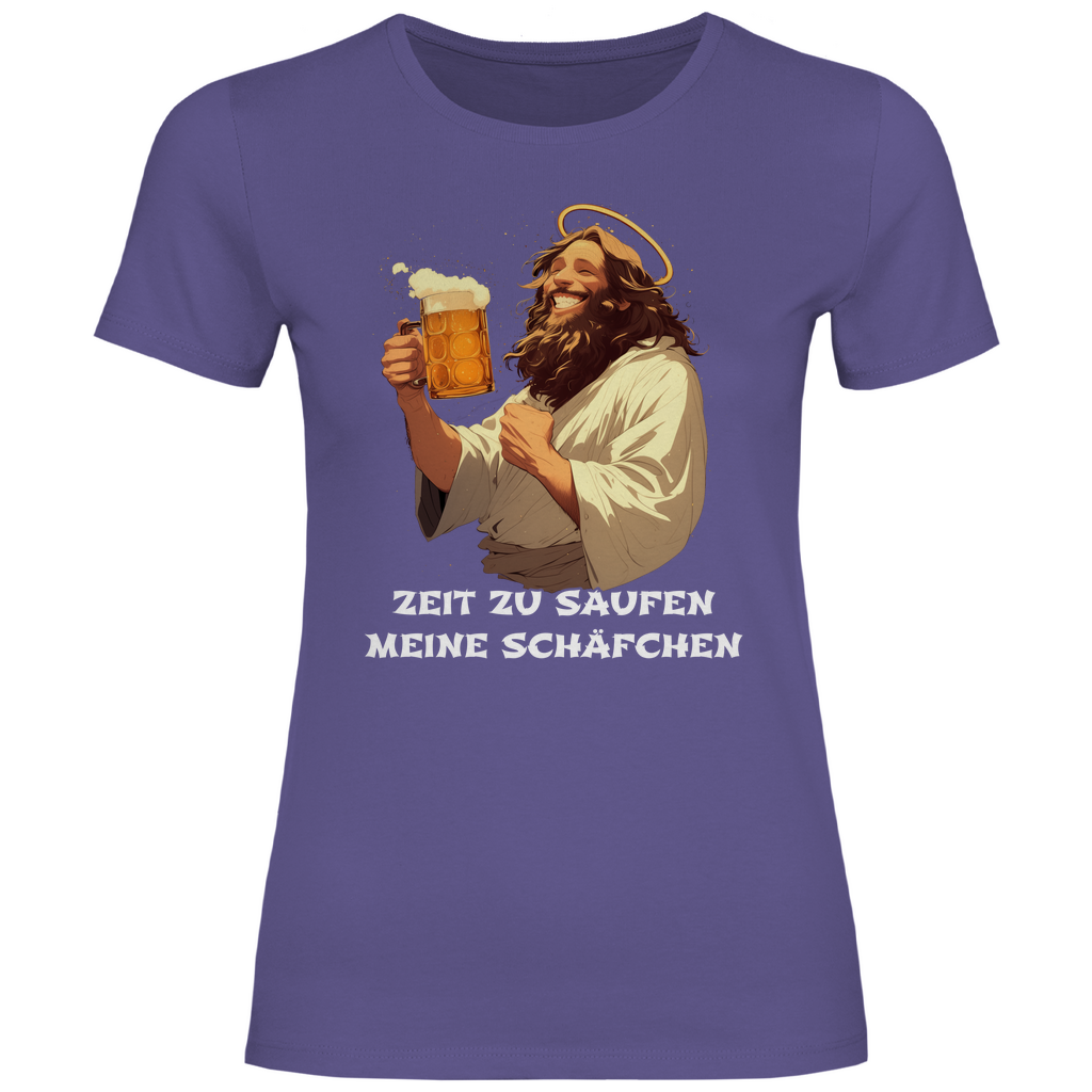Zeit zu saufen meine Schäfchen - Damenshirt Millennial Lilac