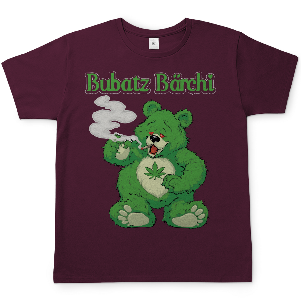 Bubatz Bärchi - Glücksbärchi - Herren Shirt Burgundy