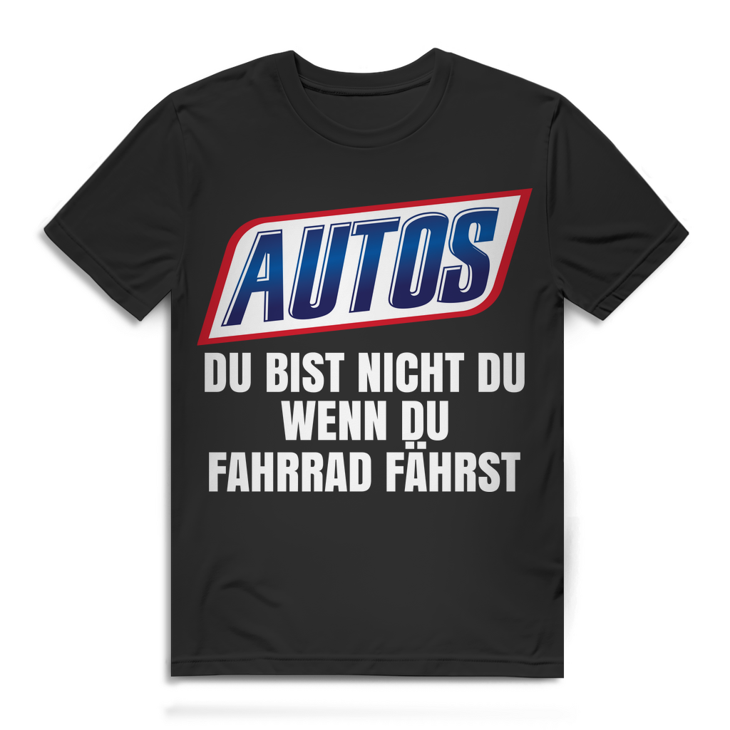 Herren T-Shirt Autos du bist nicht du wenn du Fahrrad fährst Autofahrer Shirt Black
