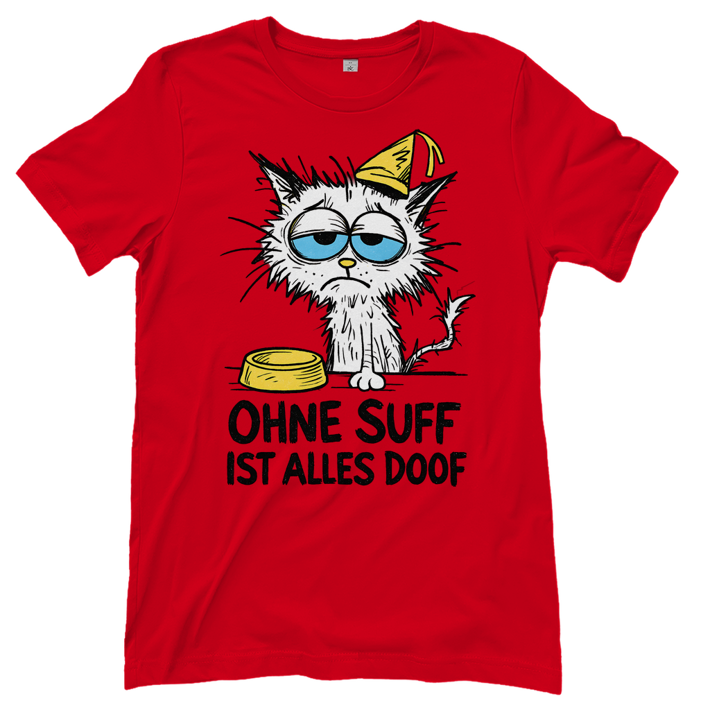 Suffkatze ohne Suff ist alles Doof - Damen T-Shirt Red