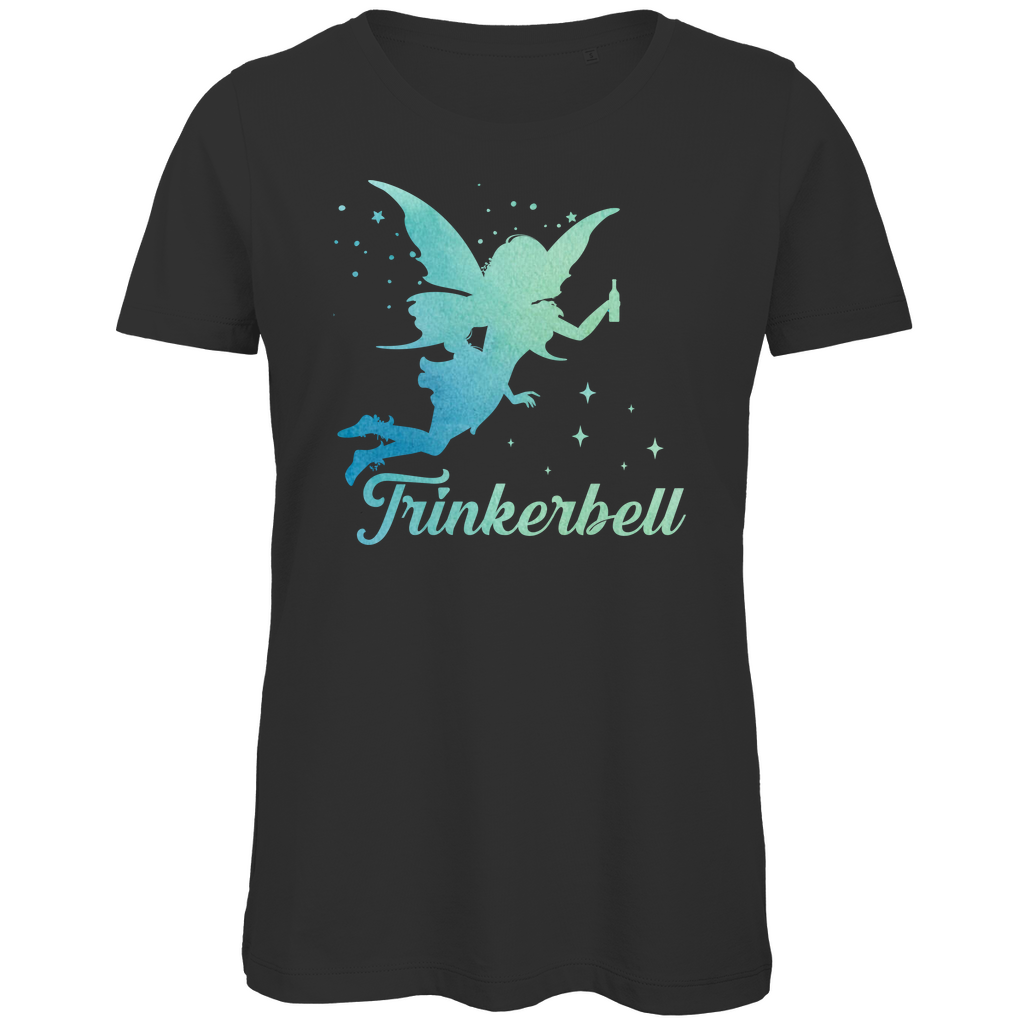 Trinkerbell - Prinzessin Aquarell - Damen Premium Bio T-Shirt Black