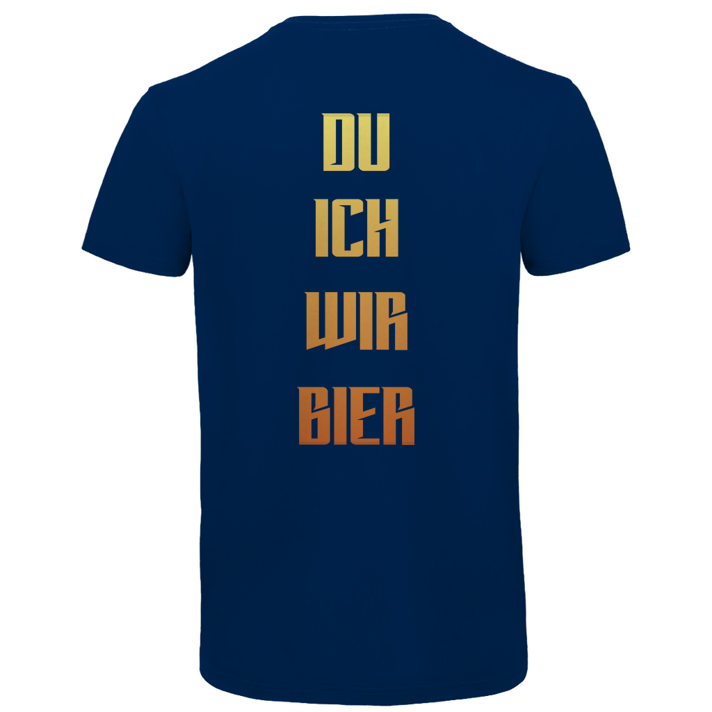 Strammsein Du Ich Wir Bier - Herren Premium Bio V-Neck T-Shirt