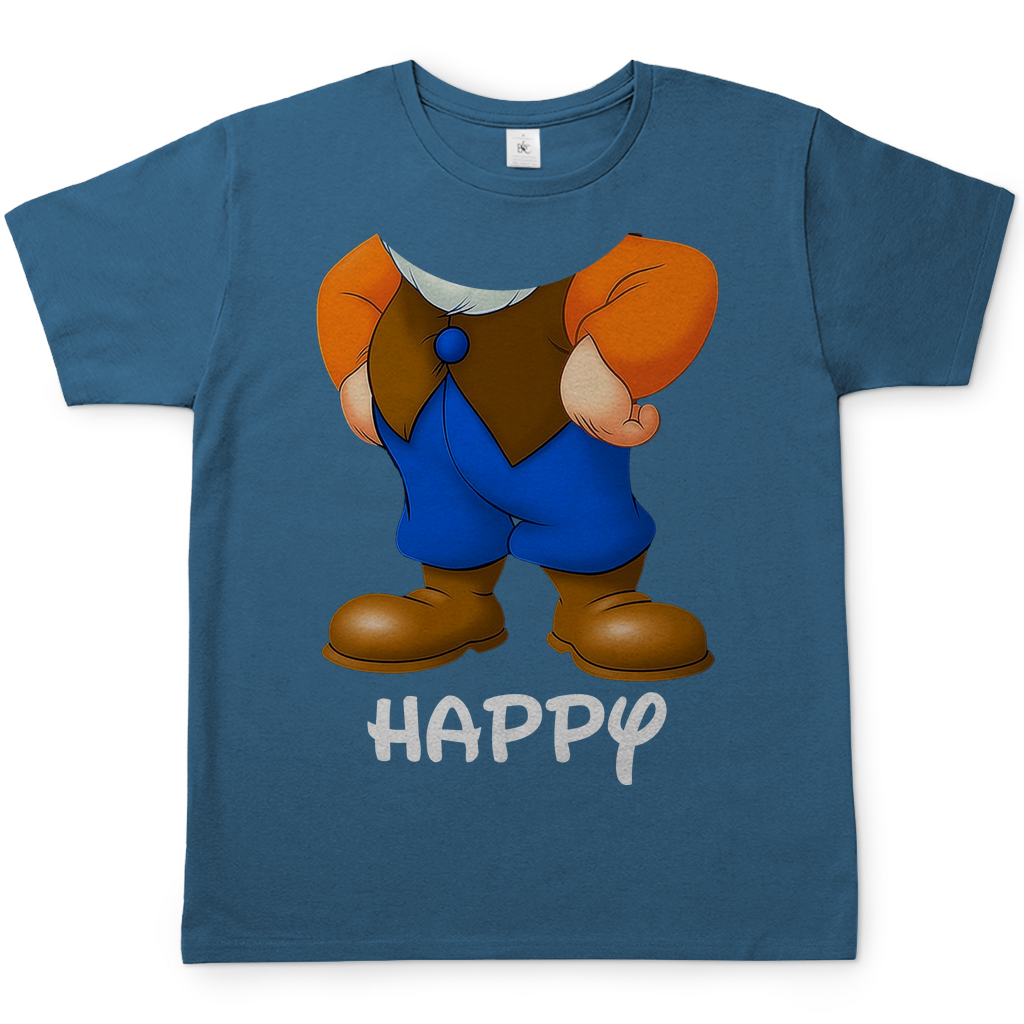 Schneewittchen und die 7 Zwerge - Happy - Herren Shirt Stone Blue