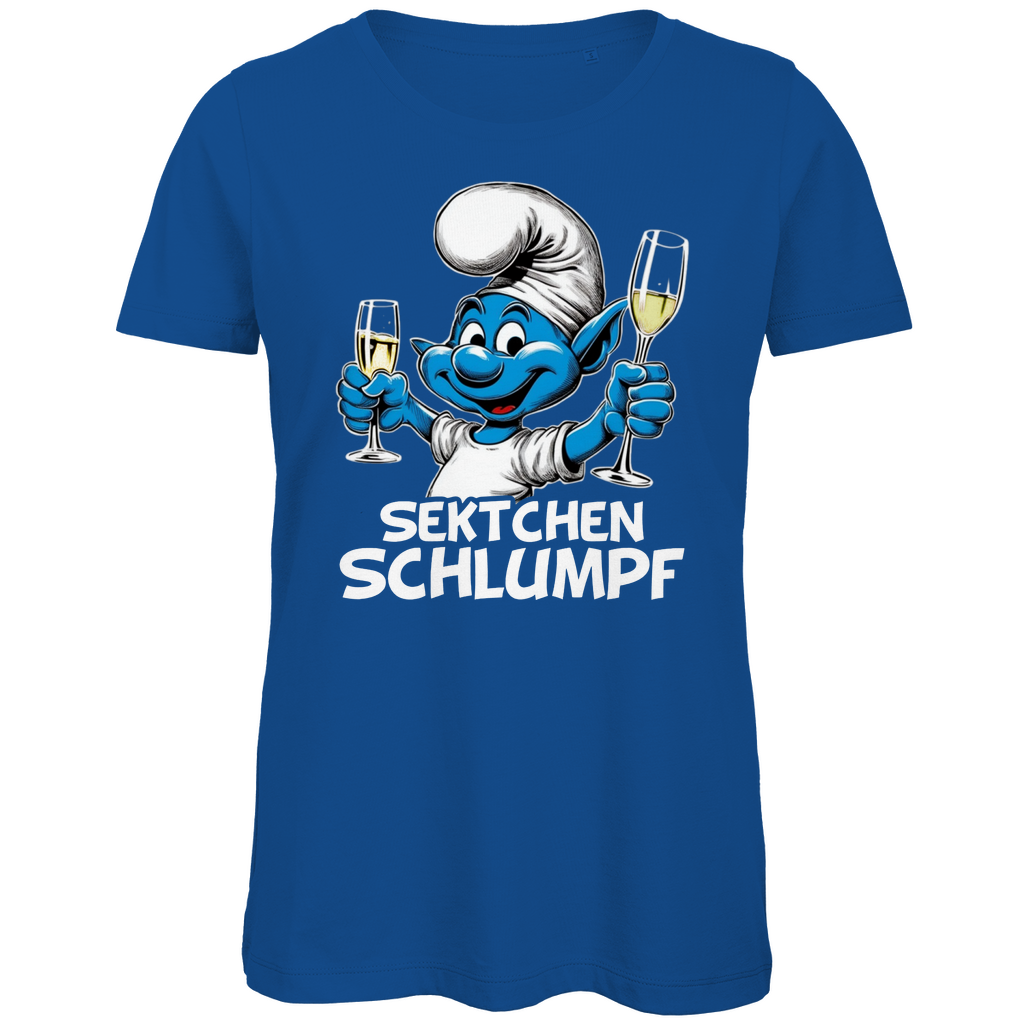 Sektchen Schlumpf Grafik - Damen Premium Bio T-Shirt Royal Blue