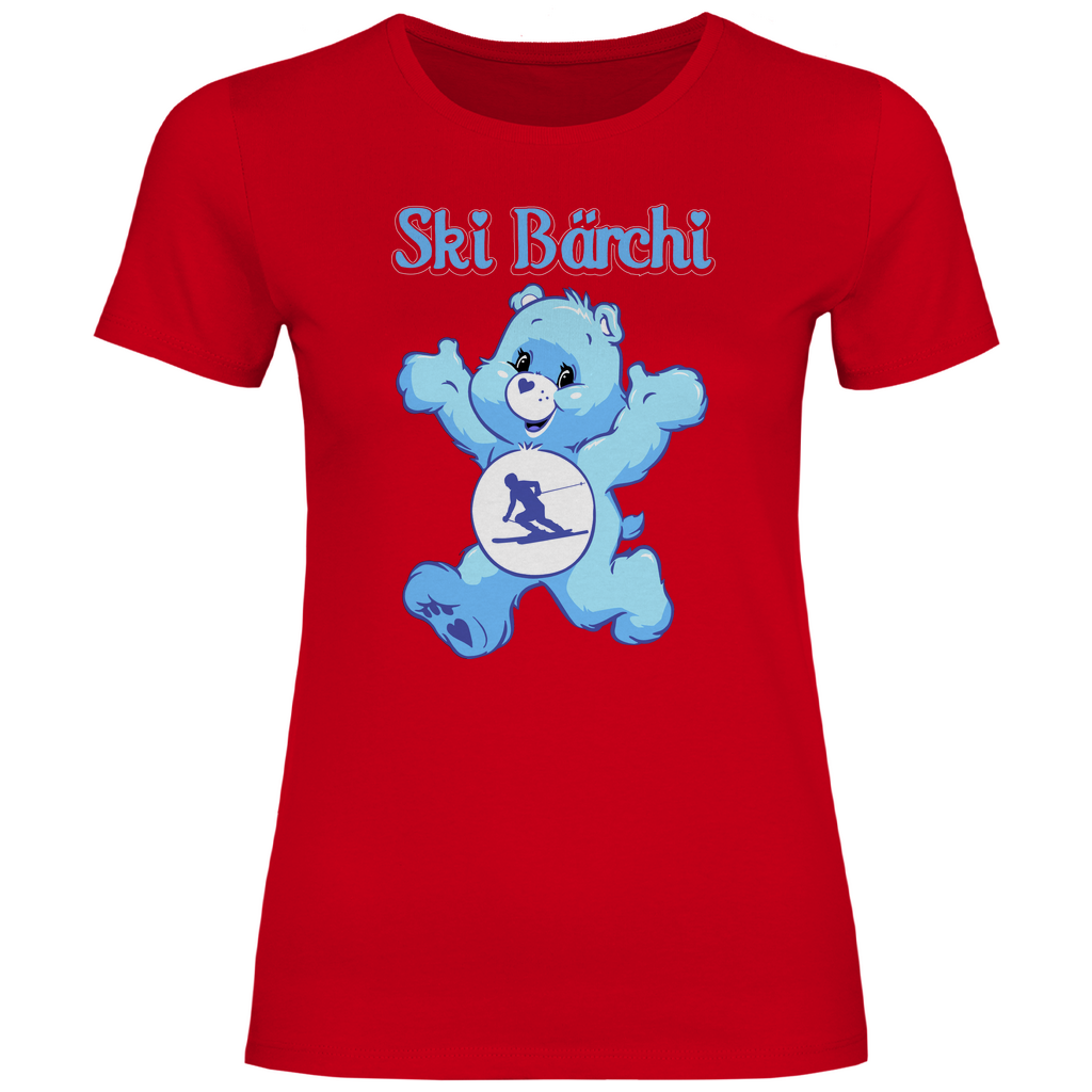 Ski Bärchi - Glücksbärchi - Damenshirt Red