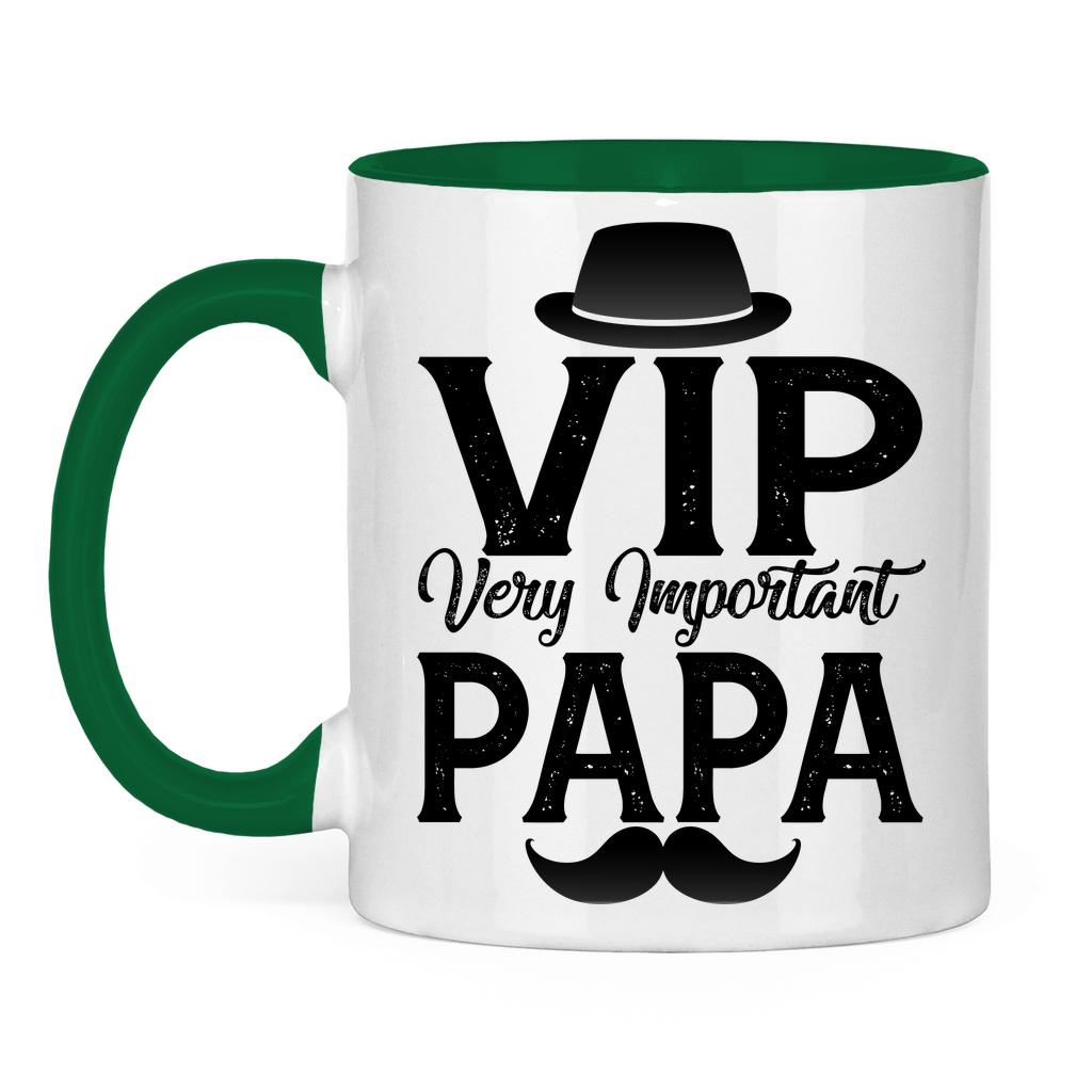VIP very important Papa - Tasse zweifarbig Green