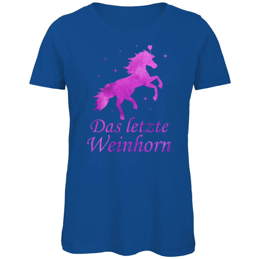 Das letzte Weinhorn - Prinzessin Aquarell - Damen Premium Bio T-Shirt Royal Blue