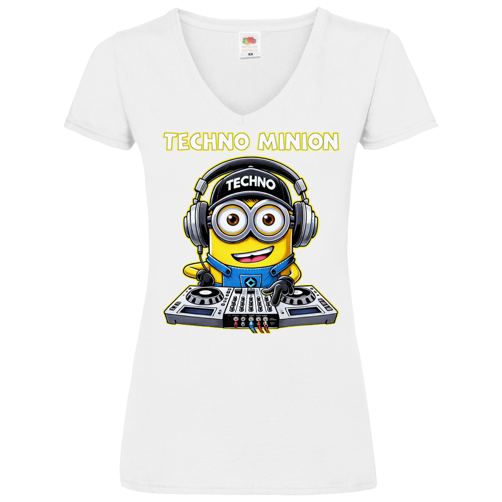 Techno Minion - V-Neck Damenshirt