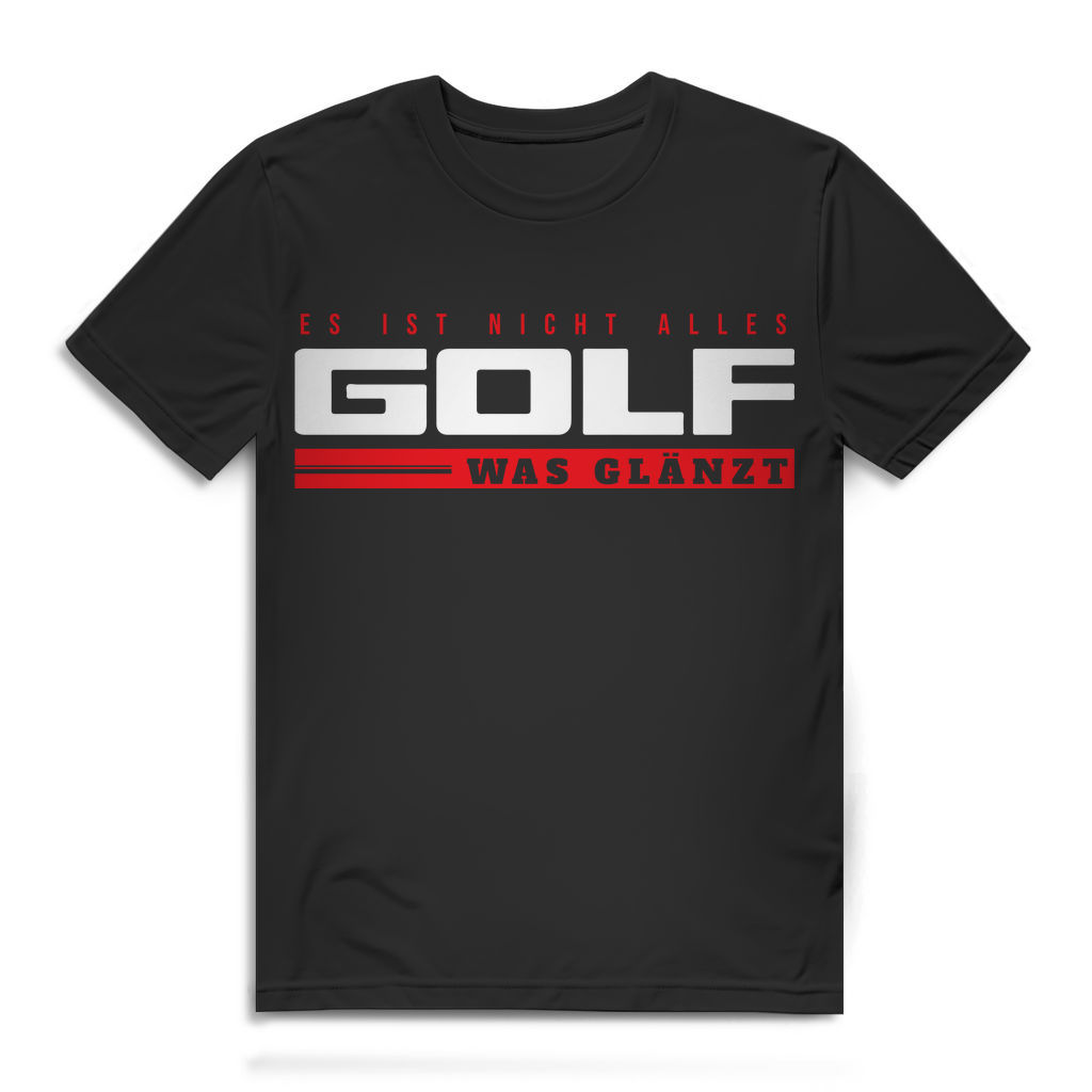 Golf Shirt Männer – Es ist nicht alles Golf was glänzt – Autofan Design Black